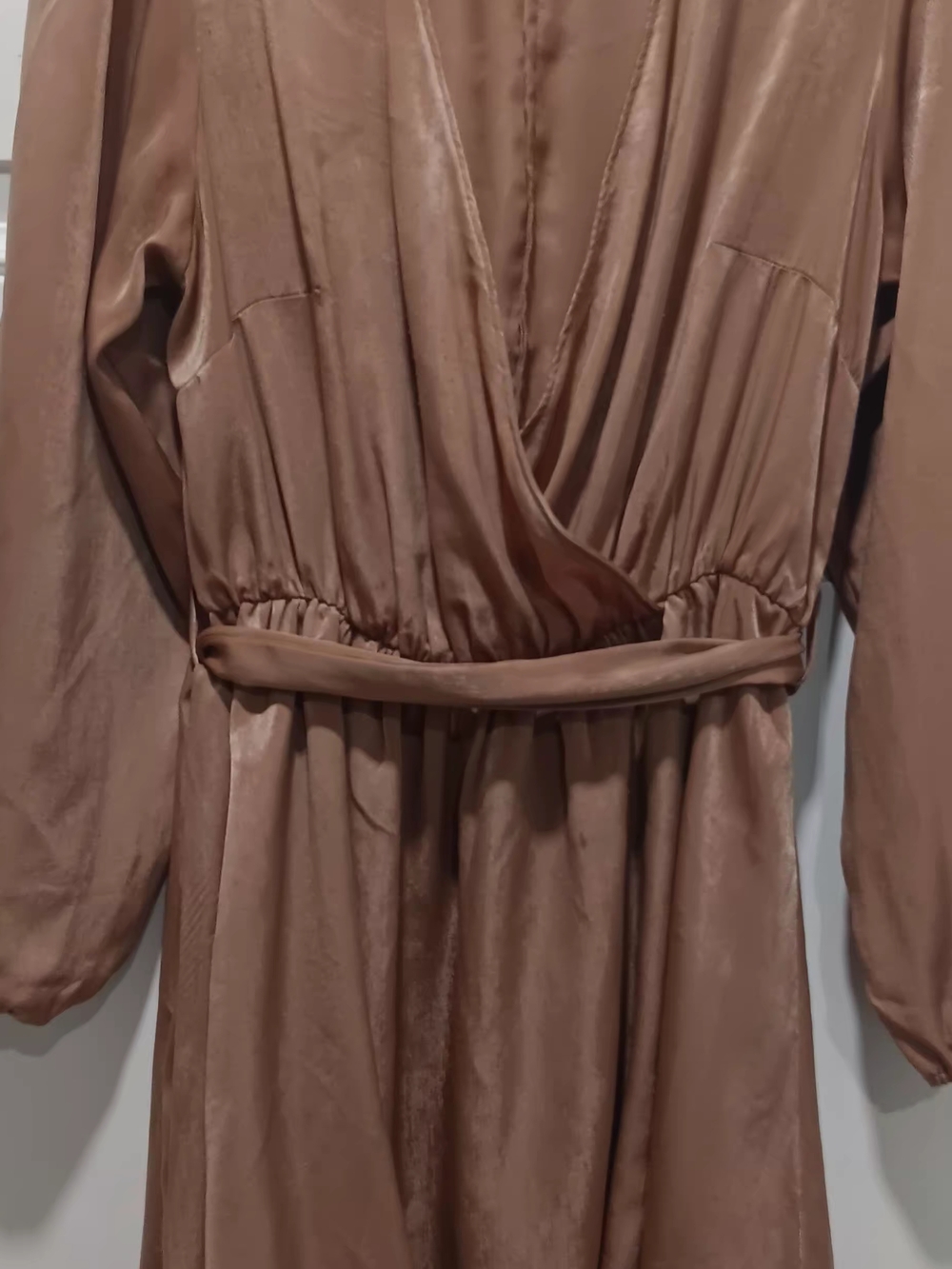 City Chic Satin Midi Dress in Dusty Rose, Size 14W